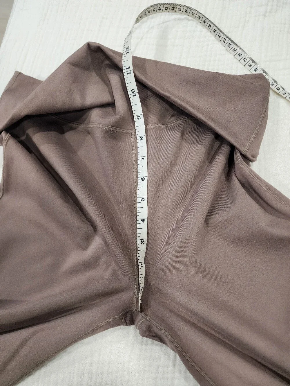 Nike One Dri-FIT High-Waisted Fold-Over Flared Leggings Mink Brown Medium M - Picture 16 of 16